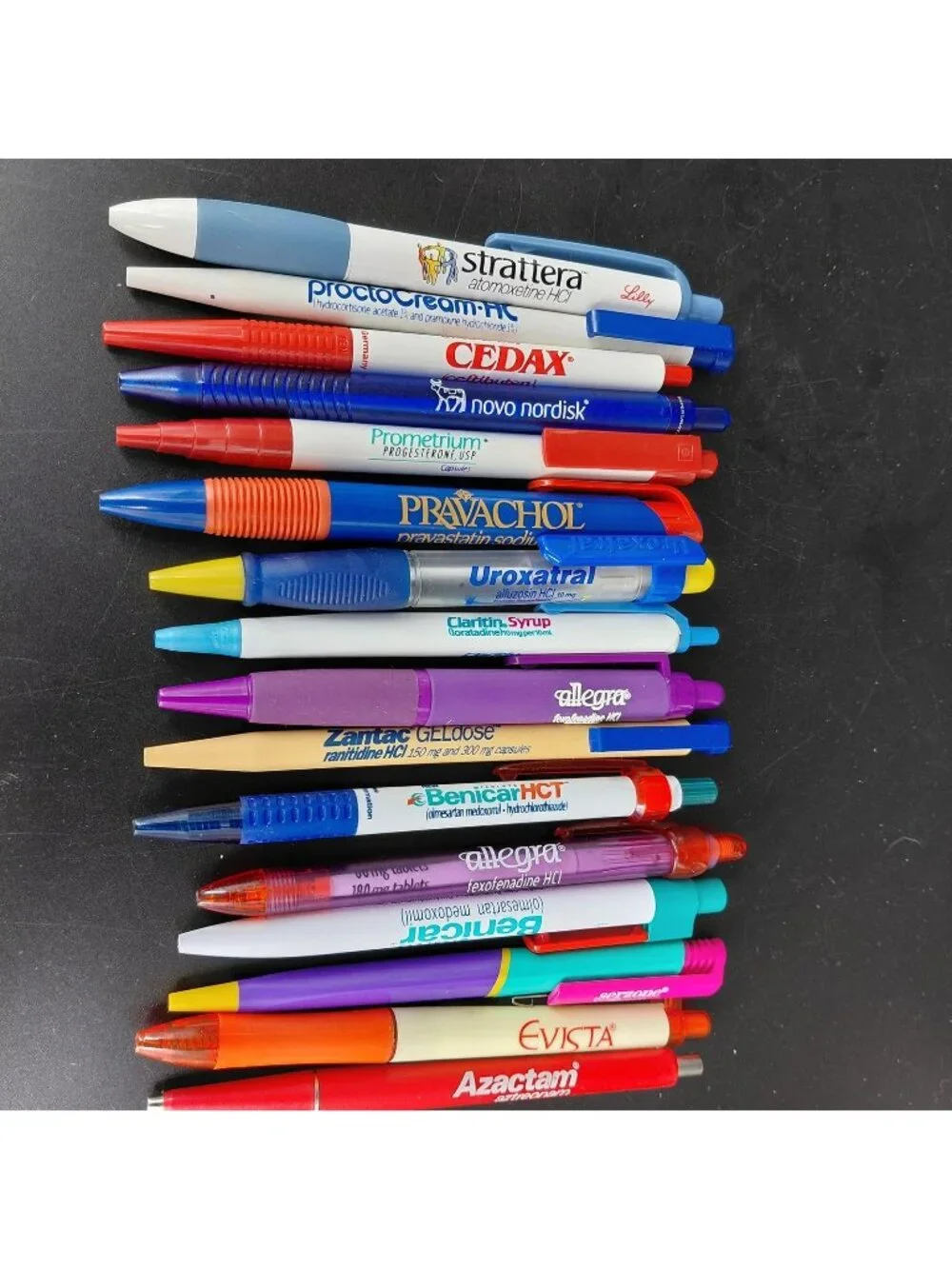 Pharmaceutical Advertising Ballpoint Pens Mixed Colors Drug Rep Promo 17 Pc Lot